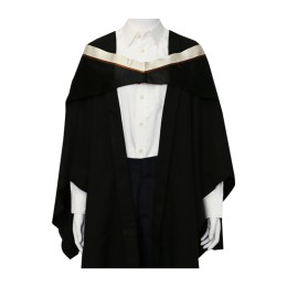 Design silver white and black graduation robe shawl Customized double degree bachelor's graduation robe Hong Kong Polytechnic University Graduation robe manufacturer Design graduation robe company DA569 Design silver white and black graduation robe shawl Customized double degree bachelor's graduation robe Hong Kong Polytechnic University Graduation robe manufacturer Design graduation robe company DA569